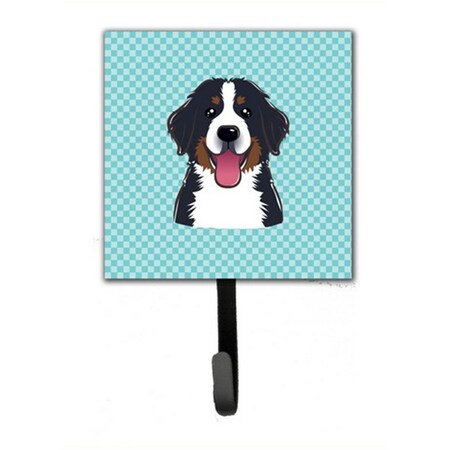 Carolines Treasures Checkerboard Blue Bernese Mountain Dog Leash and Key Holder BB1175SH4