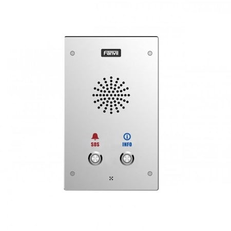 Fanvil SIP Intercom 2 Lines PoE; IP65&IK10 HD Voice, G.722, Opus 1 DSS Key Short-circuit Input I16S