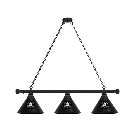 Holland Bar Stool Co Anaheim Ducks 3 Shade Billiard Light, Black Fixture BL3BKAnaDks