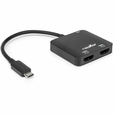Rocstor PREMIUM USB-C TO DUAL HDMI 4K@60HZ ADAPTER WITH DP 1.4 ALT MODE AND POWER DELIVE Y10A324-B1