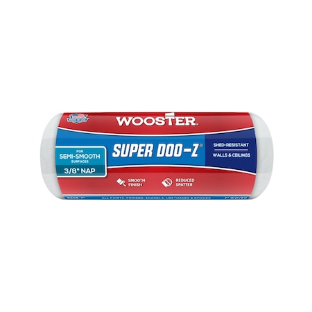 Wooster 7" Paint Roller Cover, 3/8" Nap, Woven Fabric R205 - 7