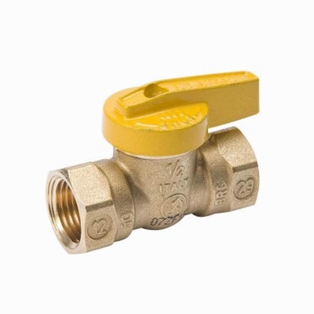 B & K Homewerks 3/8 in. Brass FIP Ball Valve Quarter-Turn Lever For Gas VGV1LHB2