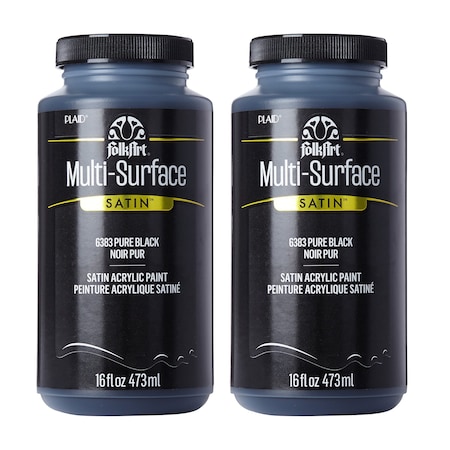 Folkart Acrylic Paint, Satin, Acrylic Base, Pure Black 6383