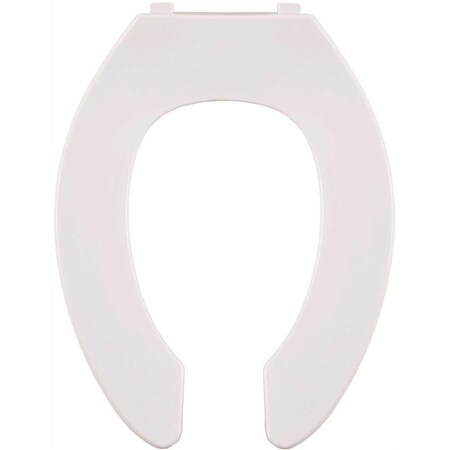 Premier Heavy-Duty Commercial Elongated Open Front Toilet Seat without Lid in White PR550STSCC-001