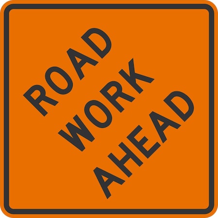Lyle W20-1D, Road Work Ahead, 24x24, Diamond Grade, Orange G-12694-DG_24x24