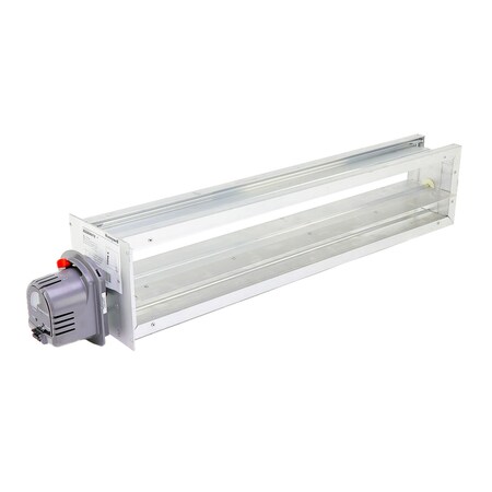 Resideo 28'' W X 6'' H Zone Damper 24Vac Power Closed/Spring Return Open Two Position Motor on 6'' Side ZD28X6TZ