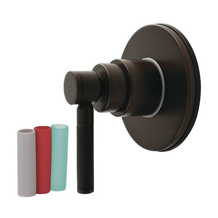 Kingston Brass Single-Handle Six-Way Diverter Valve with Round Trim Kit, Oil Rubbed Bronze KS4035DKL