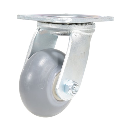 Vestil Thermoplastic Swivel Rigid Caster 4 In. Diameter x 2 In. Width 485 Lb. Capacity Light Gray CST-VE-4X2TPR-S