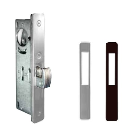 International Door Closers Hook Bolt Deadlock, Flat Faceplate, 31/32 Backset, 1-3/16 Bolt Throw, AL Anodized Satin Aluminum/ DH-1821-H-3132-AL/DU