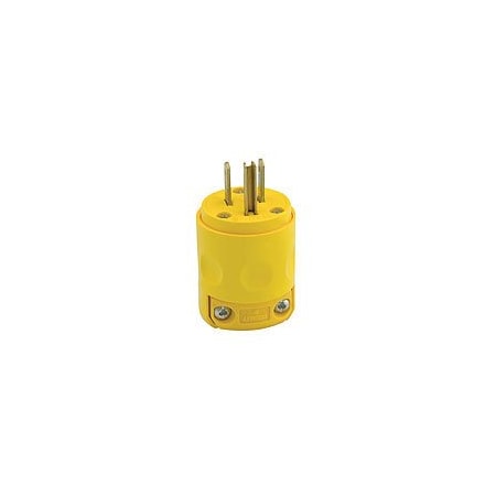Leviton Grounding Plug, 15A, 125V, Yellow 515PV