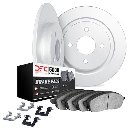 Dynamic Friction Co DFC Brake Rotor with 5000 Brake Pads and Hardware Kit 6512-74119