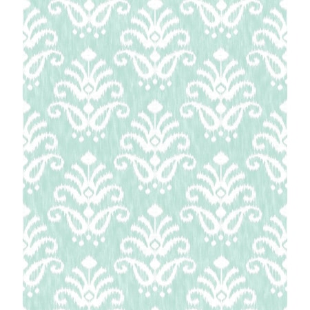 A-Street Prints Keaton Aqua Medallion Wallpaper 4081-26327