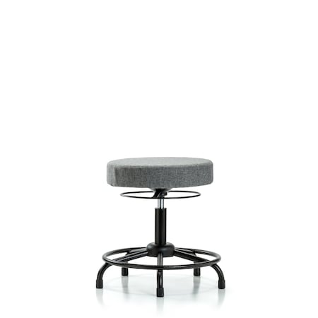 Blue Ridge Ergonomics Desk Stool, Fabric, RT, Glides, Gry BR-FDHSO-RT-RG-F44