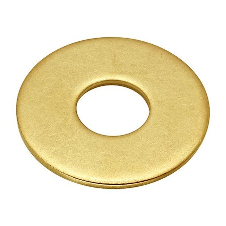 Zoro Select Flat Washer, For Screw Size 5/8 in , Brass Plain Finish, 2 PK WASB58RBR