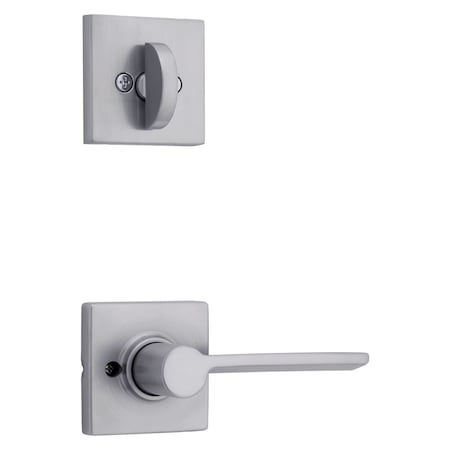 Kwikset Left Hand Ladera Lever with Square Rose Interior Single Cylinder Handleset Trim for Both 800 and 966LRLSQTLH-26D.UNIV