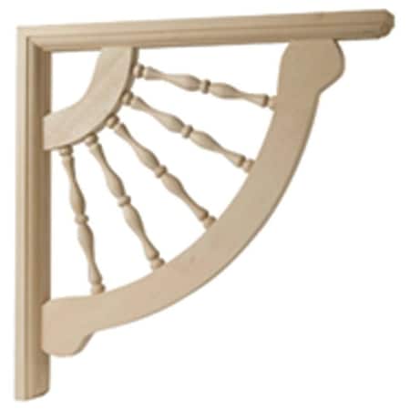 Waddell Spindle Bracket, 12 in L, Hardwood, Natural BR408
