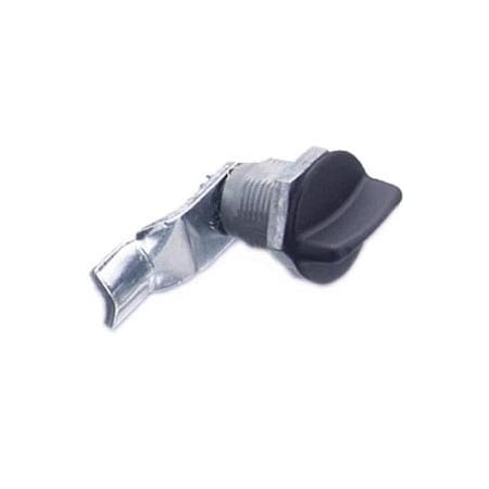 Southco Quarter-Turn Cam Latch, Short wing, 22mm .87 in Grip, Not Sealed, Zinc Alloy, Powder Coat, Black E5-2-115-080