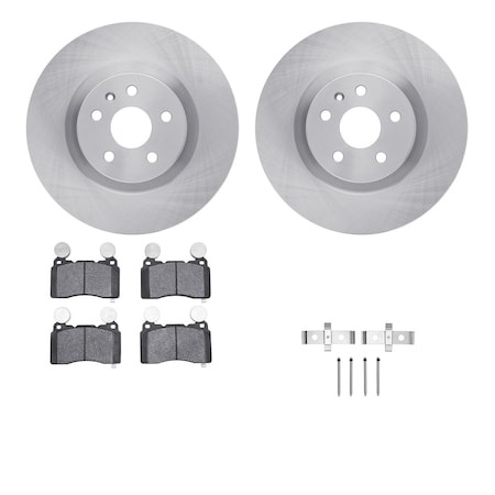 Dynamic Friction Co DFC Rotors with EURO 5000 Ceramic Brake Pads includes Hardware 6612-45034