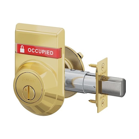 Schlage Deadbolt Locks, Cylindrical, 1 in Throw L B572 605 OS-OCC