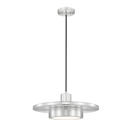 Z-Lite Ludo Brushed Nickel 1 Light Pendant 829P16-BN-LED