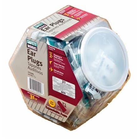 Safety Works Tru-Guard Pair Foam Ear Plugs in Fishbowl Display SA571426