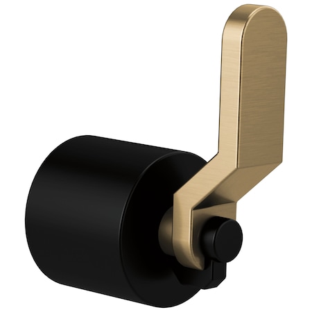 Brizo Litze Single-Handle Freestanding Tub Filler Handle Kit, Industrial Lever Matte Black/Luxe Gold HL7034-BLGL