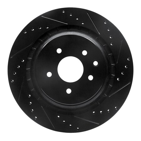 Dynamic Friction Co DFC Brake Rotor - Drilled and Slotted - Black 633-68013R