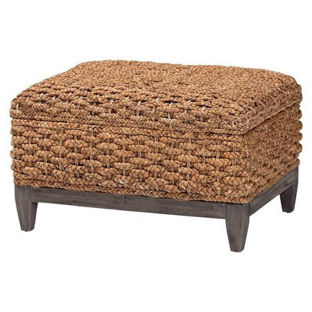 Bali & Pari Bailey Handwoven Seagrass Storage Ottoman, Square 259-14255-ZORO