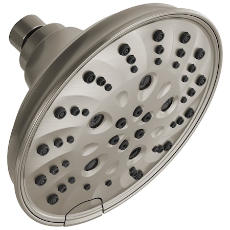 Delta Universal Showering Components H2Okinetic 5-Setting Traditional Raincan Shower Head 52669-SS-PR
