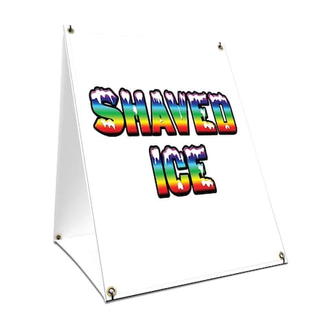 Signmission Shaved Ice, 24 Inch x 18 Inch A-frame Yard Sign, Plastic Sign SBC-1824-Shaved Ice