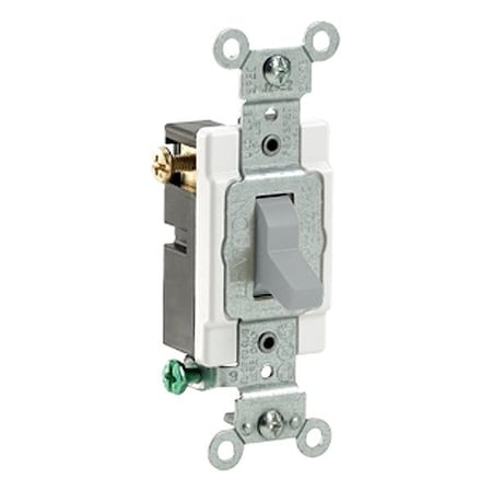 Leviton Toggle 3-Way 20A Commercial Gray CS320-2GY