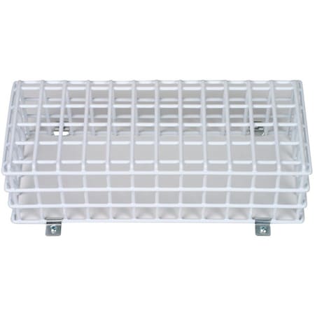 Safety Technology International Wire Cage, Steel, Surface Mount, 13 1/2 in W x 4 in H x 5 in D, White STI-9703