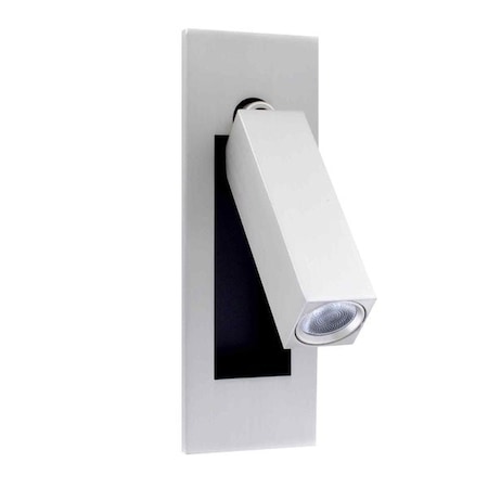 Leeki Modern Wall Mounted Bedside Adjustable Reading LED Light Sconce, Silver LKI-1027