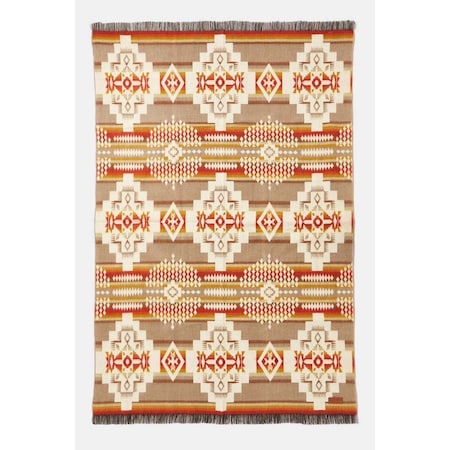 Homeroots Off White Woven Acrylic Reversable Throw 484118