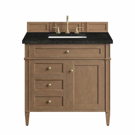 James Martin Vanities Brittany 36" Single Vanity, Pecan w/ 3 CM Phantome Eclos Top 655-V36-PCN-3PHT