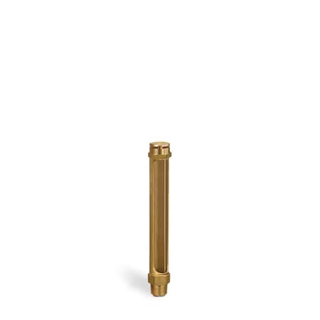 Oil-Rite Brass Liquid Level Gage, Straight, 3/8 Male Npt, B2716-3 Cap, Less Id B1145-2X02