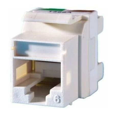 Ortronics TECHCHOICE 1-PORT MOD JACK 110, T568A/B CAT 6 KEYSTONE JACK, GREY, EA KS6A-78