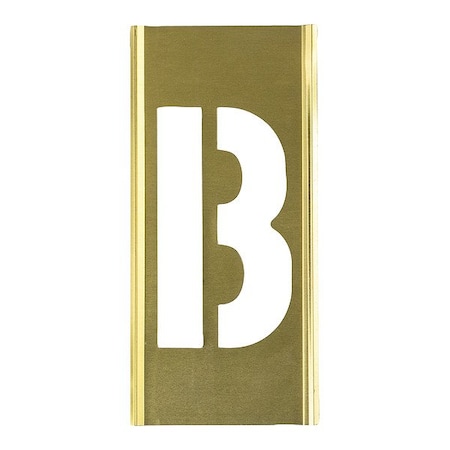 C.H. Hanson Stencil Sort-6" Brass Gothic B, Letter, Gothic Font, Brass, 1 Pieces 10016B