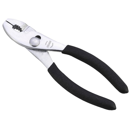 Vulcan Slip Joint Plier, 6 in OAL, 1 in Jaw Opening, Black Handle, Non-Slip Handle, 1 in W Jaw, 7/8 in L Jaw JL-NP001