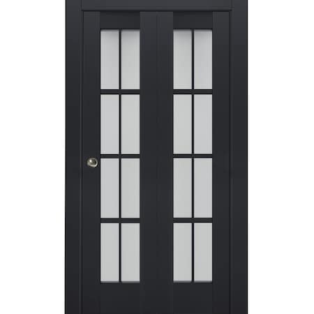 Sartodoors Sliding Closet Bi-fold Doors Solid Core Modern Interior VEREGIO7412BF-ANT-48 x 84 (2* 24x84)