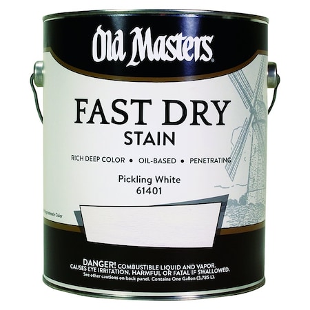 Fast Dry Stain Gal Old Masters Pickling White Interior Oil-Based Wood Stain 61401