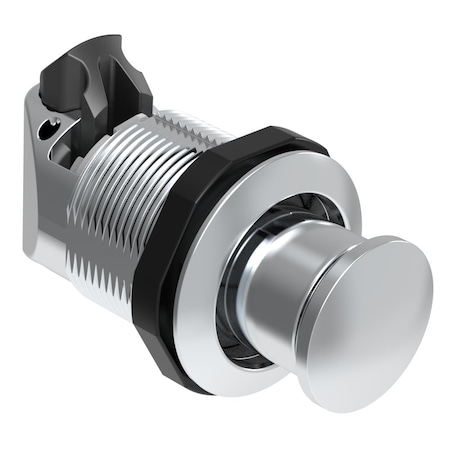 Southco Push To Close Latch, No Restriction, Plastic, Chrome Plated, Chrome M1-2A-15-1