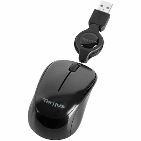 Targus Compact Laptop Mouse - Optical - USB - Black, Gray AMU75US
