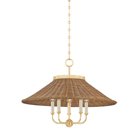 Hudson Valley Lighting Kensington Chandelier in Aged Brass by Mark D. Sikes MDS2103-AGB