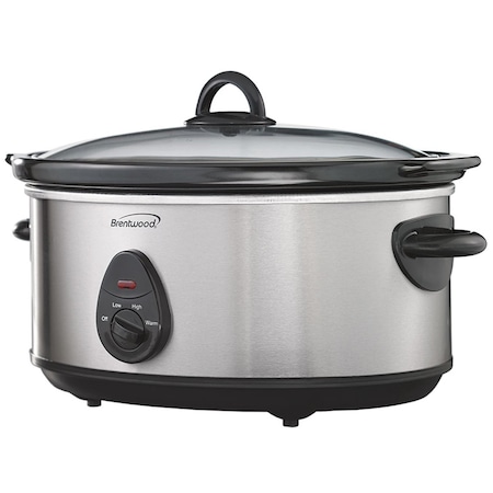 Brentwood Industries 8.0 Quart Slow Cooker Stainless Steel 75083289M