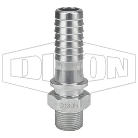 Dixon MS16X 12 Boss Hose Stem, 3/4 x 1 in, MNPT x Hose Shank, Steel, Domestic MS16X12