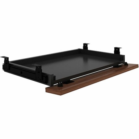 Lorell Universal Center Drawer, 15.1" D X 3.6" H, 25.6" W X MFC, PVC, Steel, Walnut LLR69993