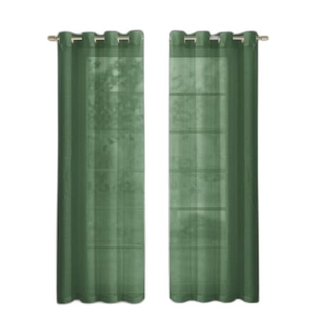 Homeroots Set of Two 84" Sage Solid Modern Window Panels, 2PK 473386