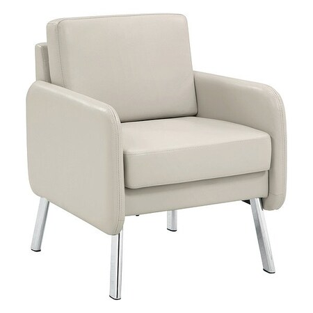 Office Star Armchair, Beige Seat, Beige Back, 26 in W 26 3/4 in L 33 1/2 in H, Polyurethane Seat SL5601-PD28