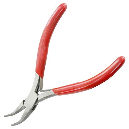 Multicomp Pro Pliers, Box Joint, Snipe Bent Nose, Smooth Jaw, Comfortable Grips, Stainless Steel, 4.72in. L MP012508